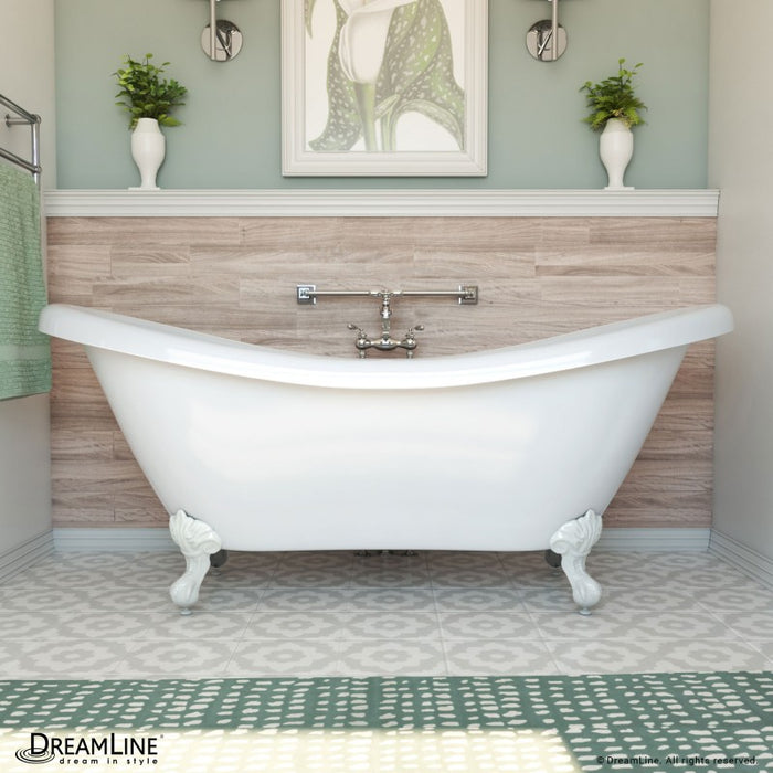 DreamLine Chesapeake 69 in. L x 31 in. H Acrylic Freestanding Bathtub