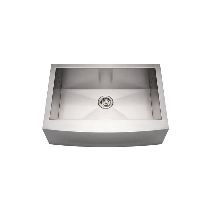 Whitehaus WHNCMAP3021 Stainless Steel 30'' Arched ApronFront Kitchen Sink
