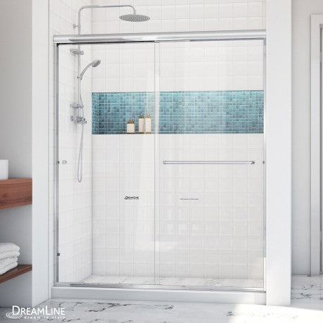 DreamLine Alliance Pro LT Semi-Frameless Bypass Sliding Shower Door w/ Clear Glass