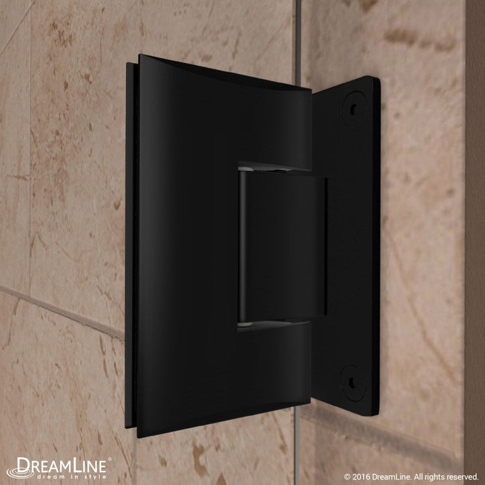 DreamLine Unidoor Toulon Frameless Hinged Shower Enclosure in Satin Black