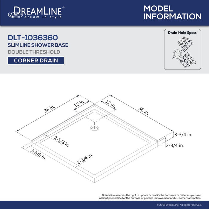 DreamLine Cornerview Sliding Shower Enclosure, White Base, and White Wall Kit