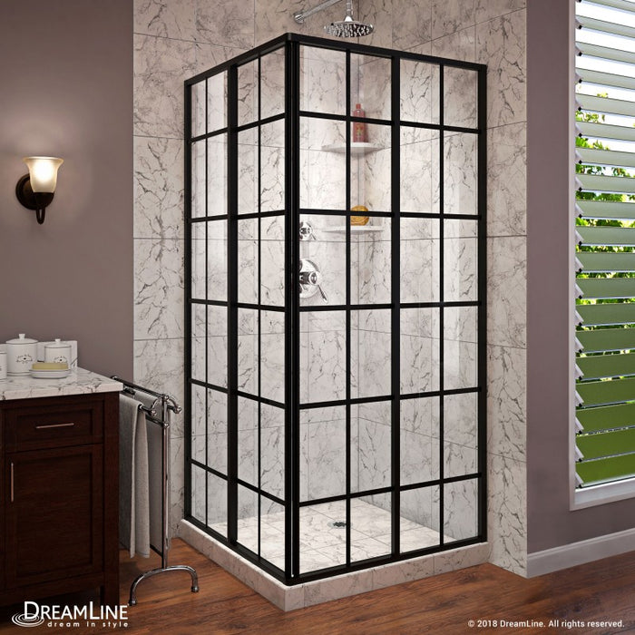 DreamLine French Corner Framed Sliding Shower Enclosure