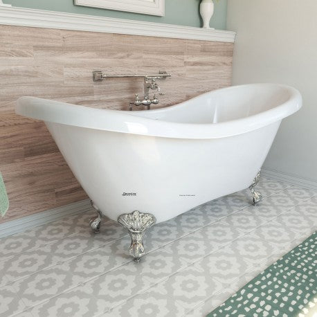 DreamLine Chesapeake 69 in. L x 31 in. H Acrylic Freestanding Bathtub