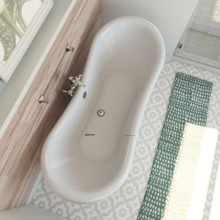 DreamLine Chesapeake 69 in. L x 31 in. H Acrylic Freestanding Bathtub