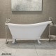 DreamLine Atlantic 61 in. L x 28 in. H Acrylic Freestanding Bathtub