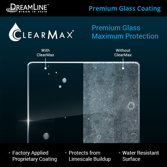 DreamLine Enigma-XT Fully Frameless Sliding Shower Enclosure in Tuxedo Finish