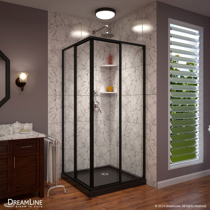 DreamLine Cornerview Framed Sliding Shower Enclosure with Shower Base