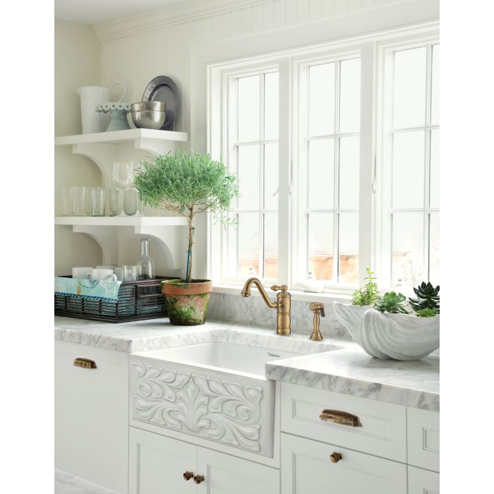Whitehaus WHFLGO3018 Gothichaus Series Fireclay Sink