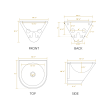 Whitehaus WHNCB1515 Stainless Steel Noah'S Collection Single Bowl Wall Mount Basin