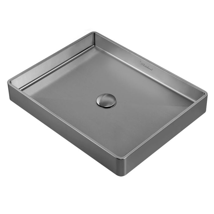 Whitehaus WHNPL1578 Noah Plus Rectangular Sink Set With Center Drain