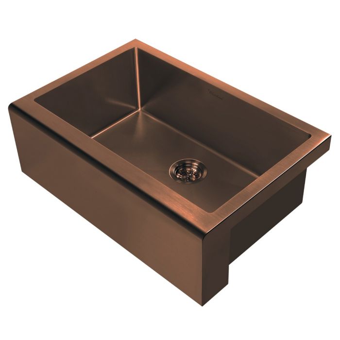 Whitehaus WHNPL3020 Noah Plus 16 Gauge Undermount Sink Set With Front Apron