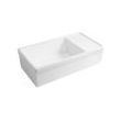 Whitehaus WHQD540-M Farmhouse Quatro Alcove Large Fireclay Kitchen Sink